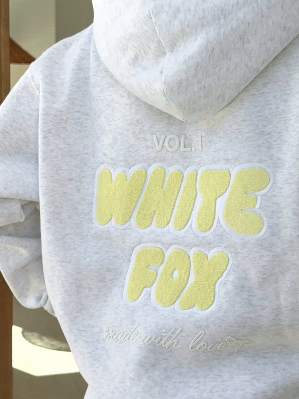 White Fox Vol. 1 Oversized Hoodie Grey Marle - Picture 8 of 11